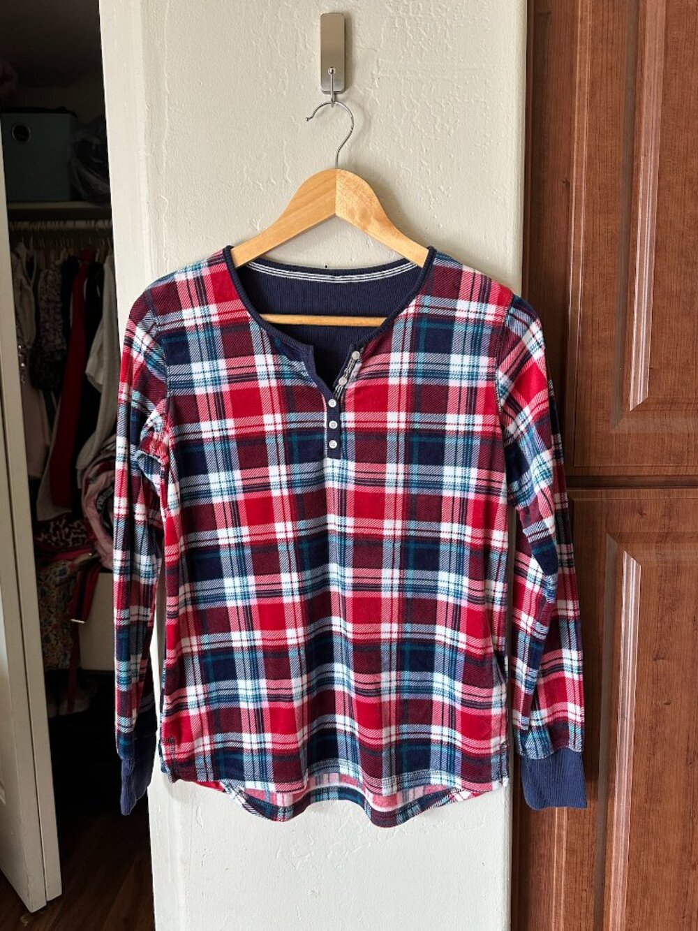 Nautica Women’s Plaid Fleece Pajama Set Size XS